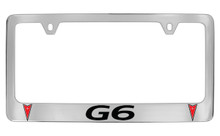 Pontiac G6 Block Letters And Two Logos License Plate Frame