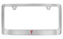 Pontiac Logo Chrome Plated Solid Brass License Plate Frame