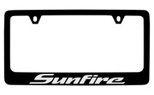 Pontiac Sunfire Black Coated Zinc License Plate Frame With Silver Imprint