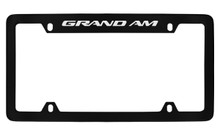 Pontiac Grand Am Top Engraved Black Coated Zinc License Plate Frame 