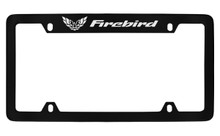Pontiac Firebird With 1 Fb Logo Top Engraved Black Coated Zinc License Plate Frame 