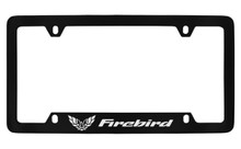 Pontiac Firebird With 1 Fb Logo Bottom Engraved Black Coated Zinc License Plate Frame 