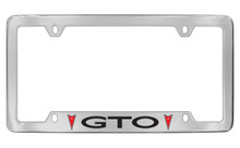 Pontiac Gto With 2 Red Logos Bottom Engraved Chrome Plated Brass 4H Black Imprint