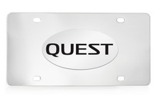 Nissan Quest Chrome Plated Solid Brass Emblem Attached To A Stainless Steel Plate