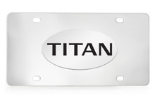 Nissan Titan Chrome Plated Solid Brass Emblem Attached To A Stainless Steel Plate