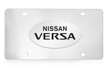 Nissan Versa Chrome Plated Solid Brass Emblem Attached To A Stainless Steel Plate