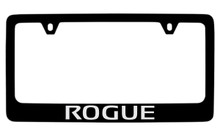 Nissan Rogue Black Coated Metal Bottom Engraved License Plate Frame Holder