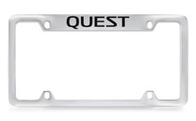 Nissan Quest Chrome Plated Metal Top Engraved License Plate Frame 