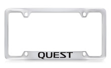 Nissan Quest Chrome Plated Metal Bottom Engraved License Plate Frame Holder