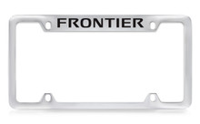 Nissan Frontier Chrome Plated Metal Top Engraved License Plate Frame Holder