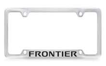 Nissan Frontier Chrome Plated Metal Bottom Engraved License Plate Frame Holder