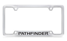 Nissan Pathfinder Chrome Plated Metal Bottom Engraved License Plate Frame Holder