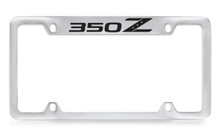 Nissan 350Z Chrome Plated Metal Top Engraved License Plate Frame Holder