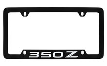 Nissan 350Z Black Coated Zinc Bottom Engraved License Plate Frame Holder
