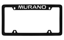 Nissan Murano Black Coated Zinc Top Engraved License Plate Frame Holder