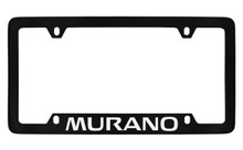 Nissan Murano Black Coated Zinc Bottom Engraved License Plate Frame Holder