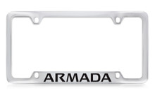 Nissan Armada Chrome Plated Solid Brass Bottom Engraved License Plate Frame Holder