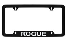 Nissan Rogue Black Coated Zinc Bottom Engraved License Plate Frame Holder