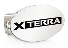 Nissan Xterra Chrome Plated Solid Brass Oval Hitch Cover Plug Emblem