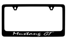 Ford Mustang GT Black Coated Zinc Frame With Silver Imprint Script