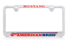 Ford Mustang American Bred Chrome Plated License Plate Frame