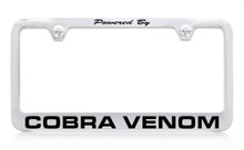 Ford Cobra Venom Chrome Plated Solid Brass License Plate Frame Holder Frame With Black Imprint
