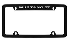 Ford Mustang GT Top Engraved Black Coated Zinc Frame With Silver Imprint