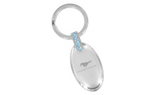 Mustang Oval Shape Keychain Embellished With Dazzling Crystals (FOKCYO-B300-E)