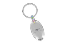 Mustang Oval Shape Keychain Embellished With Dazzling Crystals (FOKCYO-M300-E)