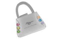 Mustang Purse Shape Keychain Embellished With Dazzling Crystals (FOKCYP-M300-E)
