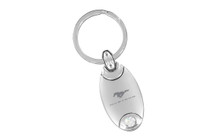 Mustang Oval Keychain Embellished With Dazzling Crystals
