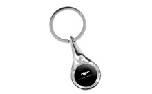 Mustang E Water Drop Shape Keychain With Gift Box Domed Insert