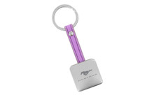 Mustang Purple Leather Keychain With Hidden Square Photo Frame
