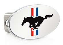 Ford Mustang Tri Color Bar Logo Hitch Cover 