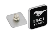 Mustang 50th Anniversary-50 Years With Pony- Black Background Lapel Pin