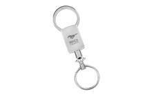 Mustang 50th Anniversary-50 Years With Pony-Chrome Plated Pull Apart Keychain