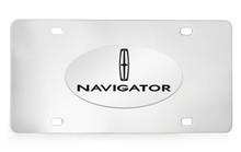 Lincoln Navigator Chrome Plated Solid Brass Emblem On A Stainless Steel Plate