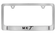 Lincoln MKT Chrome Plated Solid Brass License Plate Frame Holder With Black Imprint