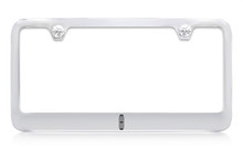 Lincoln Logo Chrome Plated Solid Brass License Plate Frame Holder With Black Imprint