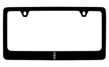 Lincoln Logo Black Coated Zinc License Plate Frame Holder With Silver Imprint