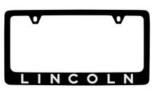 Lincoln Wordmark Black Coated Zinc License Plate Frame 