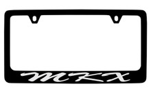 Lincoln MKX Script Black Coated Zinc License Plate Frame Holder With Silver Imprint