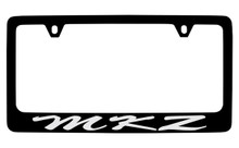 Lincoln MKZ Script Black Coated Zinc License Plate Frame Holder With Silver Imprint