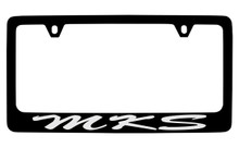 Lincoln MKS Script Black Coated Zinc License Plate Frame Holder With Silver Imprint
