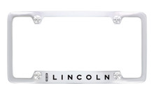 Lincoln Logo Bottom Engraved Solid Brass License Plate Frame Holder
