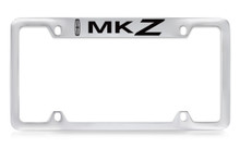 Lincoln MKZ Logo Top Engraved License Plate Frame Holder With Black Imprint