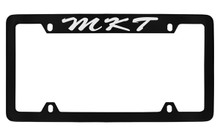 Lincoln MKT Script Top Engraved Black Coated Zinc License Plate Frame Holder