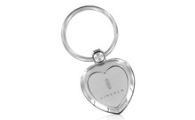 Lincoln Chrome On Chrome Heart Emblem Keychain In A Black Gift Box
