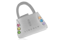 Lincoln Purse Shape Keychain With Multicolor Crystals In A Black Gift Box. Embellished With Dazzling Crystals