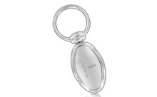 Lincoln Oval Chrome Plated Swivel Ring Keychain In A Black Gift Box